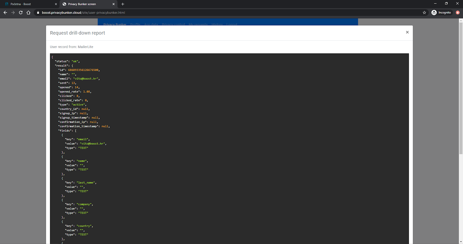 user pii